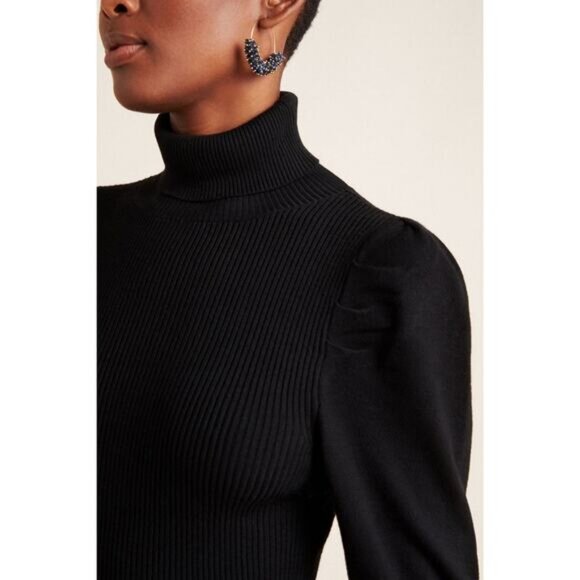 BY ANTHROPOLOGIE Cecilia Puff-Sleeved Turtleneck Sweater Sz XL - Picture 2 of 6